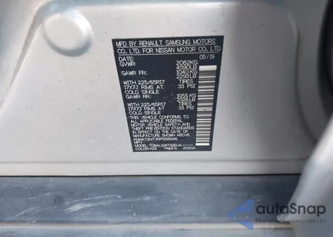 2019 Nissan Rogue Sv из США, поврежденный, VIN KNMAT2MT7KP558546